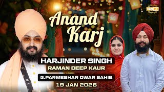 Anand karaj of Harjinder Singh and Ramandeep Kaur Gurdwara Parmeshar Dwar 19 Jan 2026 - dhadrianwale - Dhadrianwale