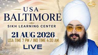 Live Samagam Sikh Learning Center Maryland USA 21 Aug 2026 Dhadrianwale